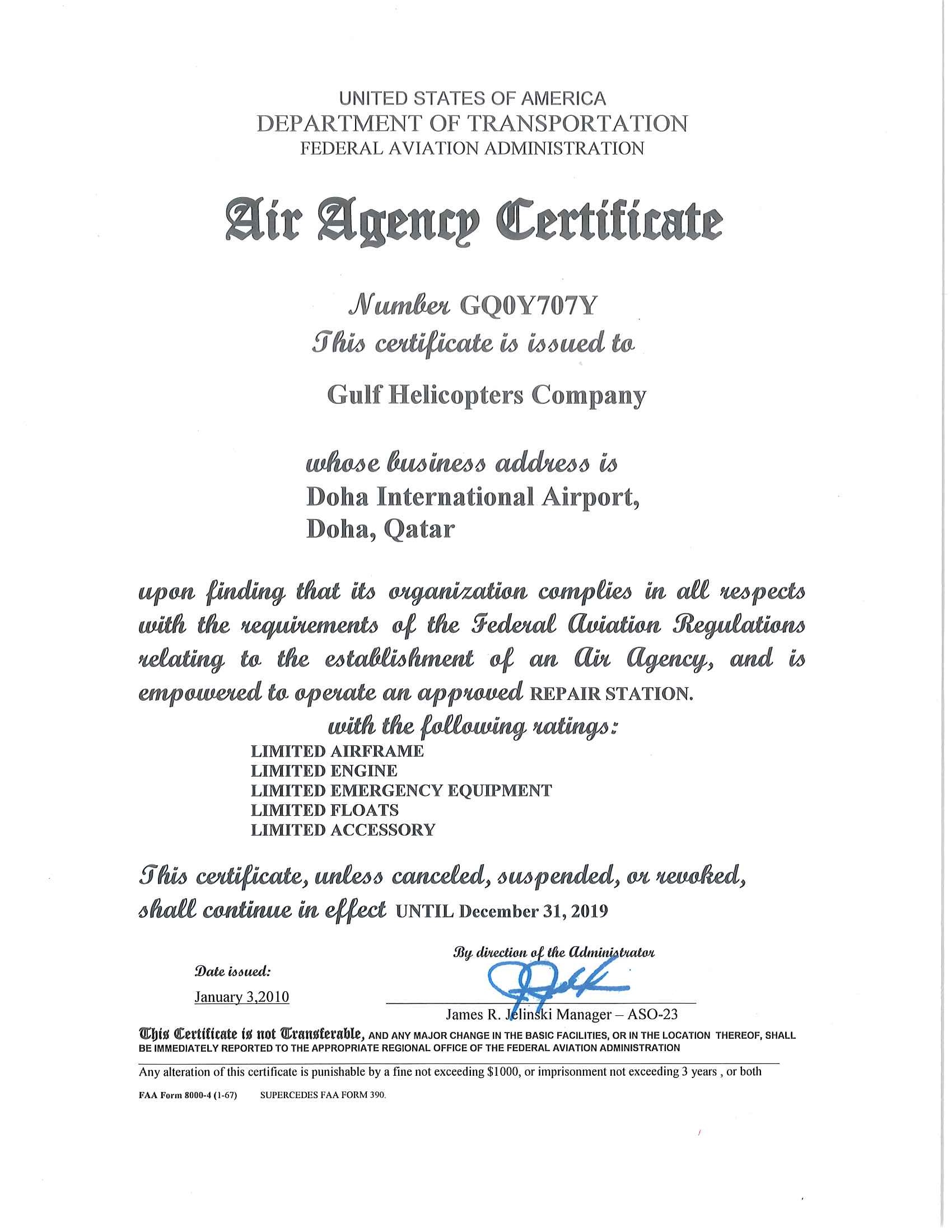 Awards Certifications Gulf Helicopters
